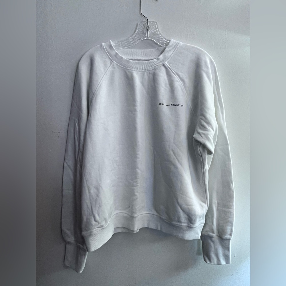 NWOT Spiritual Gangster white sweatshirt, size L
